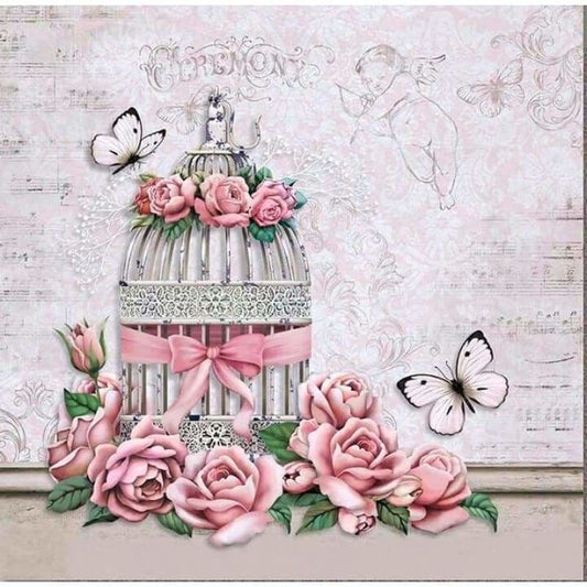 Full Drill Flowers Butterfly Full Drill - 5D DIY Diamond