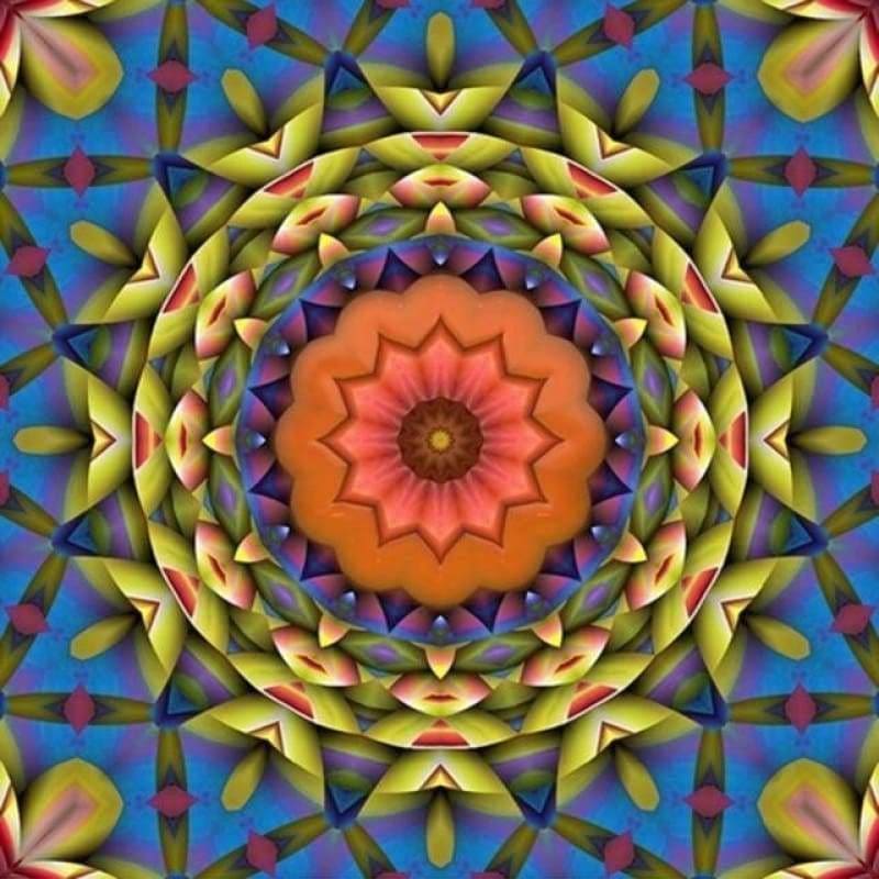 Full Drill - 5D DIY Diamond Painting Kits Canvas Colorful Abstract Mandala - NEEDLEWORK KITS