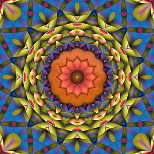 Full Drill - 5D DIY Diamond Painting Kits Canvas Colorful Abstract Mandala - NEEDLEWORK KITS