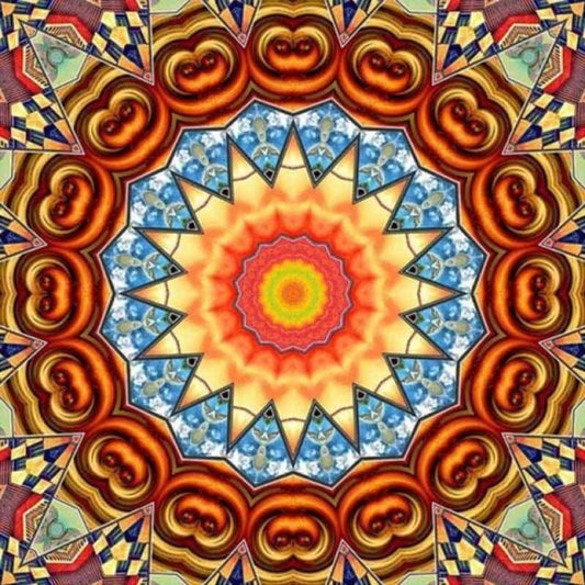 Full Square Modern Art Abstract Mandala Pattern Full Drill -