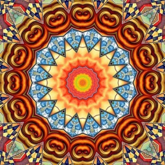 Full Square Modern Art Abstract Mandala Pattern Full Drill -