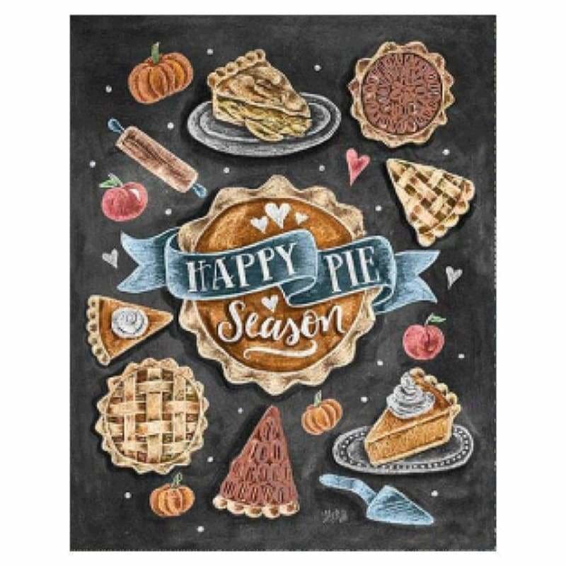 Full Drill - 5D DIY Diamond Painting Kits Cartoon Happy Pie Blackboard - NEEDLEWORK KITS