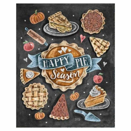 Full Drill - 5D DIY Diamond Painting Kits Cartoon Happy Pie Blackboard - NEEDLEWORK KITS