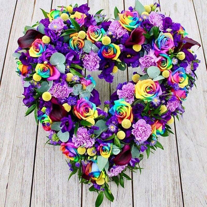 Heart Flower Full Drill - 5D Diy Embroidery Diamond Painting