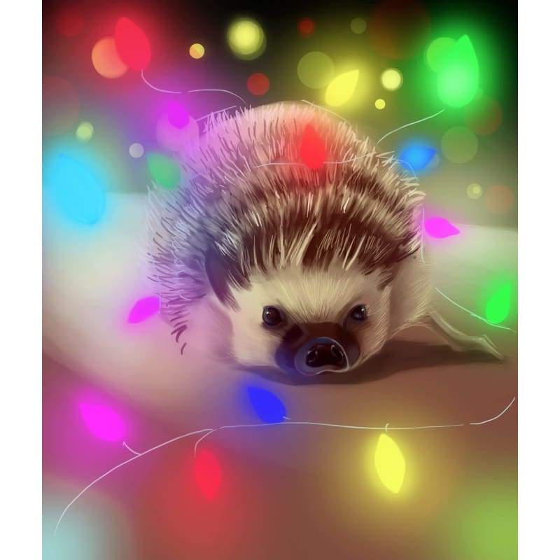 Hedgehog Fairy Lights- Full Drill Diamond Painting - Special