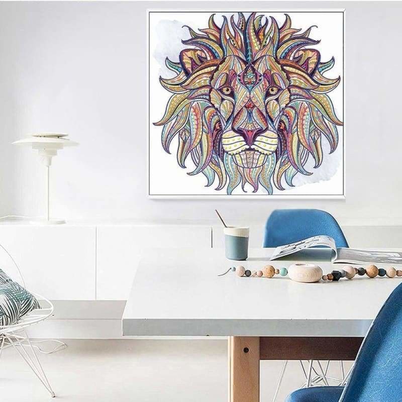 Full Drill - 5D DIY Diamond Painting Kits Cartoon Colorful Lion - NEEDLEWORK KITS