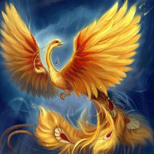 Full Drill - 5D DIY Diamond Painting Kits Cartoon Gold Phoenix - NEEDLEWORK KITS