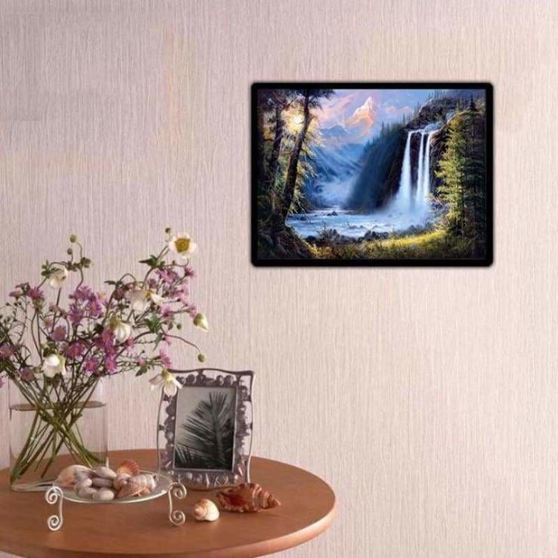 Full Drill - 5D DIY Diamond Painting Kits Grand Mountain Waterfalls - NEEDLEWORK KITS