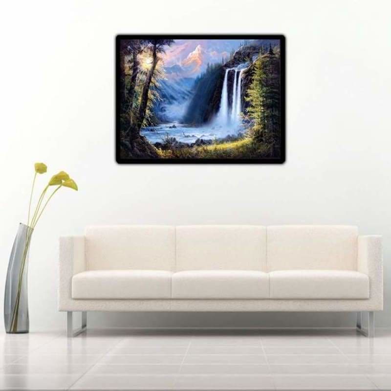 Full Drill - 5D DIY Diamond Painting Kits Grand Mountain Waterfalls - NEEDLEWORK KITS