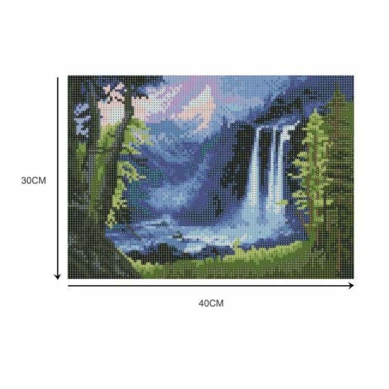 Full Drill - 5D DIY Diamond Painting Kits Grand Mountain Waterfalls - NEEDLEWORK KITS