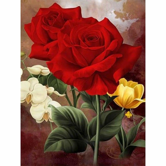 Hot Sale Wall Decor Red Rose Full Drill - 5D Diy Diamond