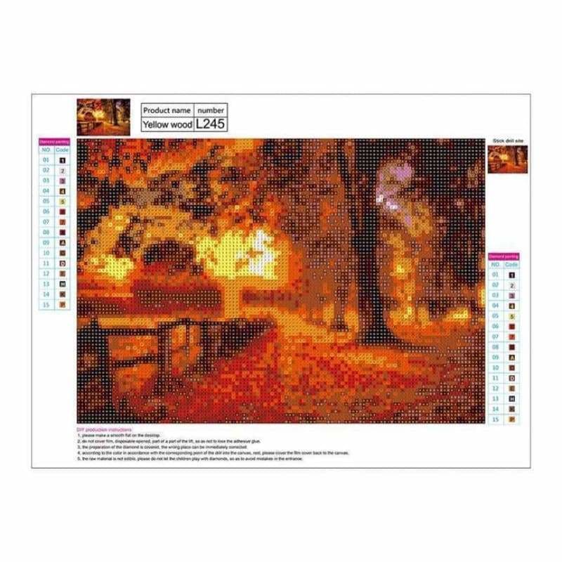 Full Drill - 5D DIY Diamond Painting Kits Warm Charming Forest Dusk - NEEDLEWORK KITS