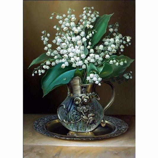 Hot Sale White Flower Diy Full Drill - 5D Mosaic Diamond