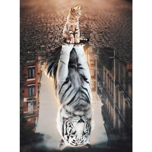 Kitten Reflection 02- Full Drill Diamond Painting - Special