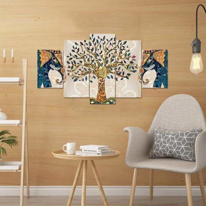 Full Drill - 5D DIY Diamond Painting Kits Multi Panel Cartoon Tree - NEEDLEWORK KITS