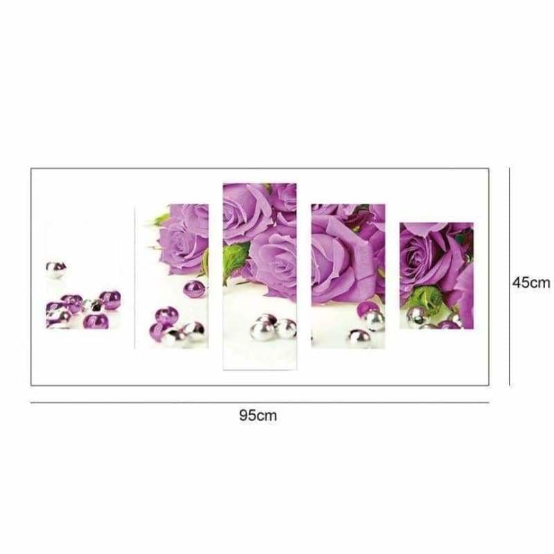 Full Drill - 5D DIY Diamond Painting Kits Multi Panel Rose - NEEDLEWORK KITS