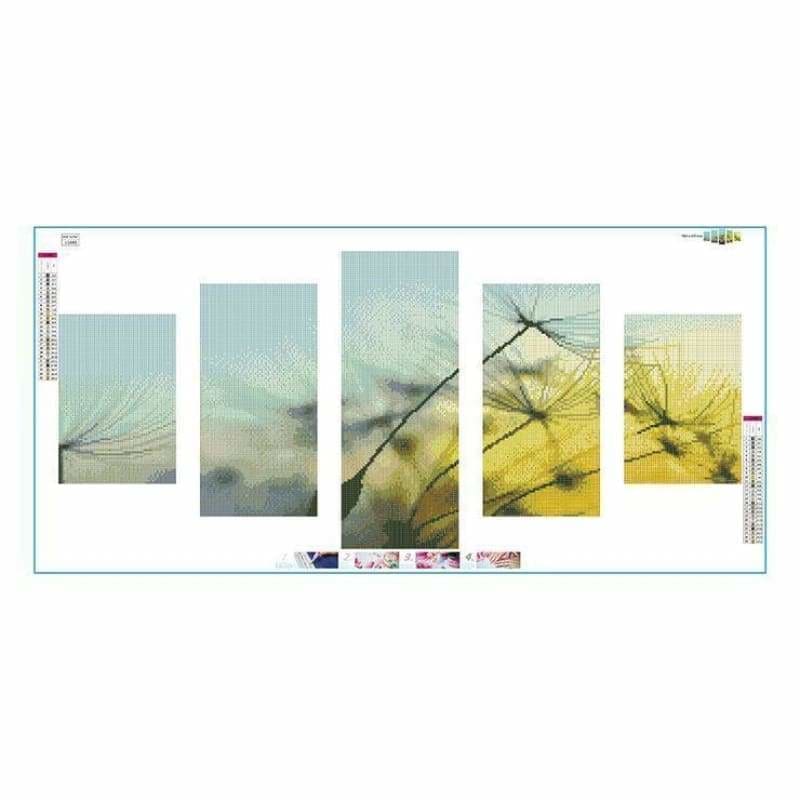 Full Drill - 5D DIY Diamond Painting Kits Multi Panel Dandelion - NEEDLEWORK KITS