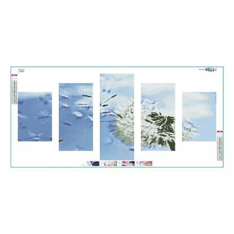 Full Drill - 5D DIY Diamond Painting Kits Multi Panel Dandelion - NEEDLEWORK KITS