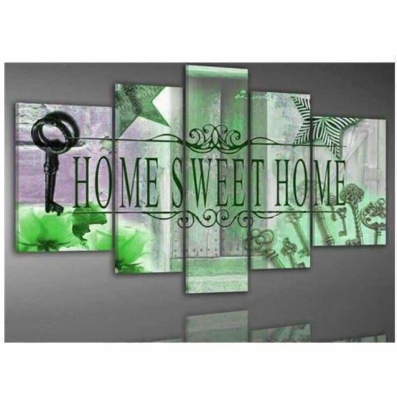 Large Size Sweet Home Multi Panel Picture Full Drill - 5D 