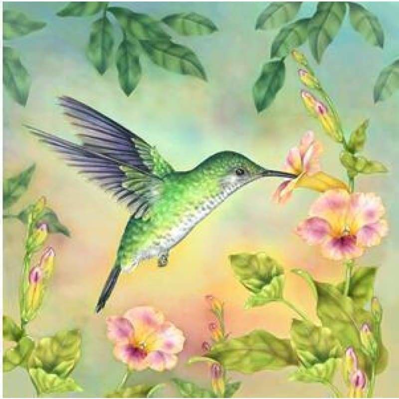 Full Drill - 5D DIY Diamond Painting Kits Watercolor Love Bird Flowers - NEEDLEWORK KITS