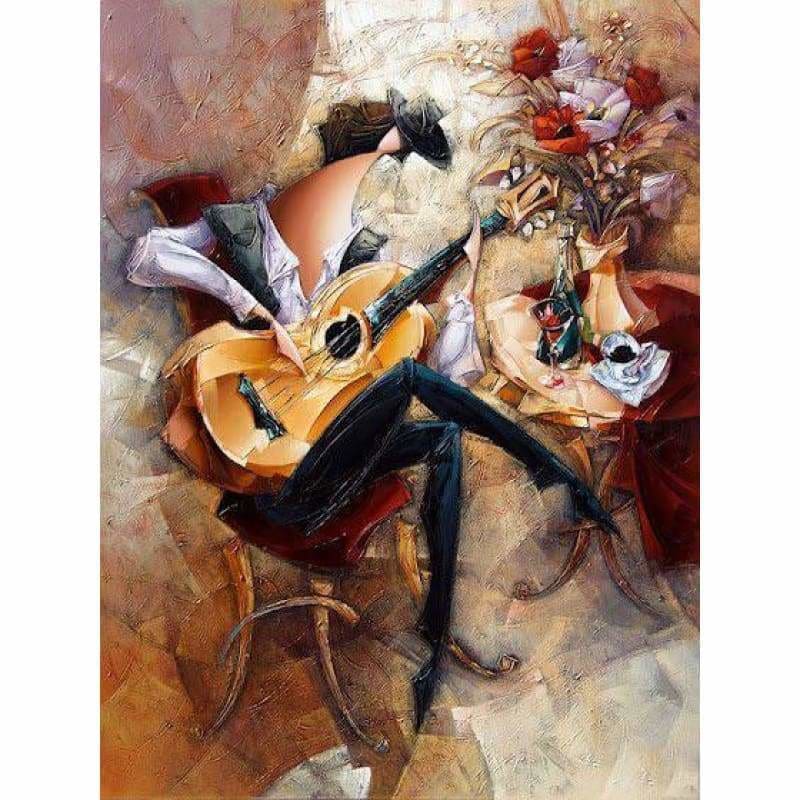 Full Drill - 5D DIY Diamond Painting Kits Abstract Music Guitarist - NEEDLEWORK KITS