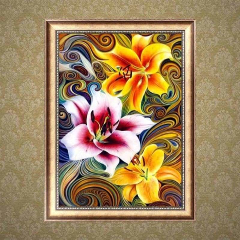 Modern Art Colorful Abstract Flower Pattern Full Drill - 5D 