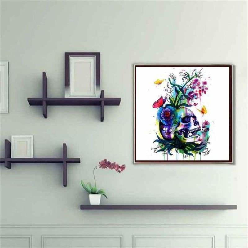 Modern Art Colorful Skull Full Drill - 5D Diy Diamond 