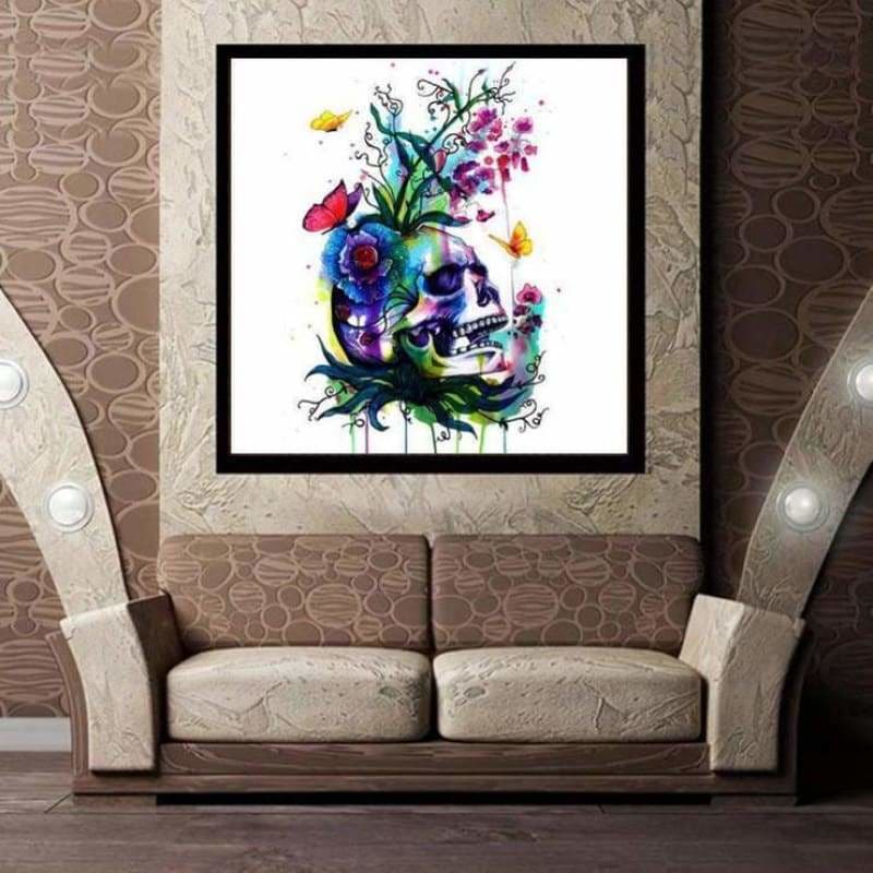 Modern Art Colorful Skull Full Drill - 5D Diy Diamond 