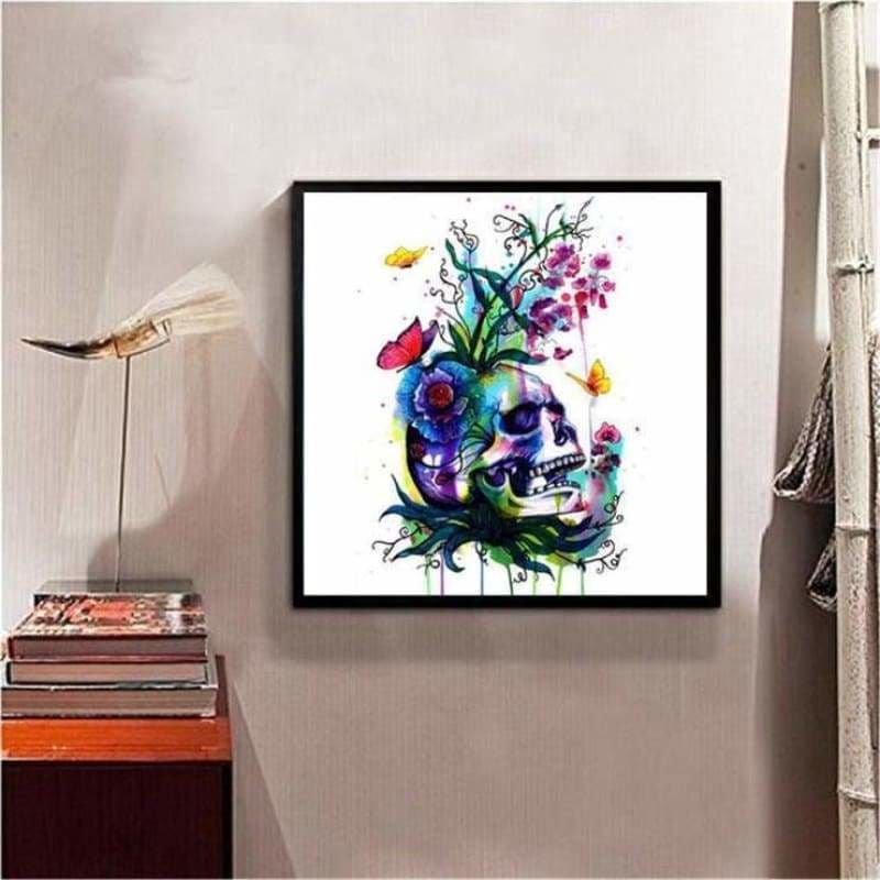 Modern Art Colorful Skull Full Drill - 5D Diy Diamond 