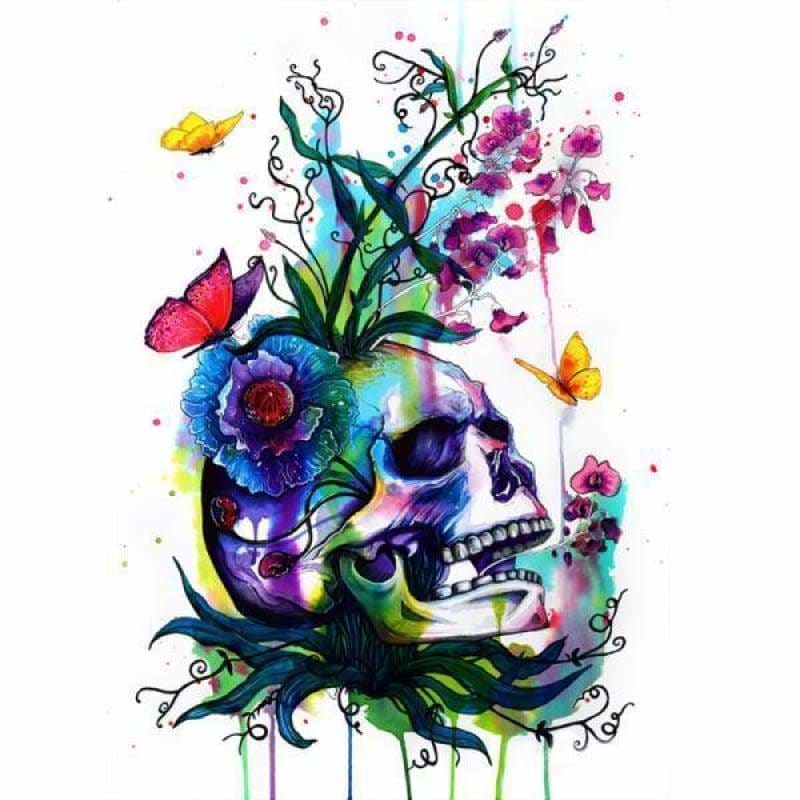 Modern Art Colorful Skull Full Drill - 5D Diy Diamond 