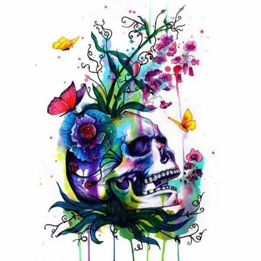 Modern Art Colorful Skull Full Drill - 5D Diy Diamond 