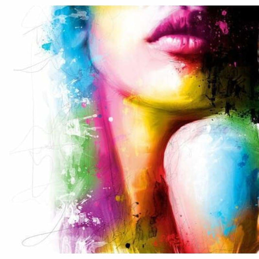 Modern Art Popular Colorful Girl Portrait Full Drill - 5D 