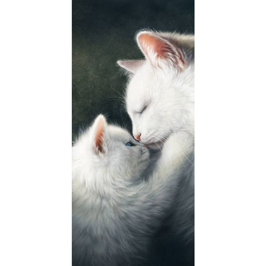 Mum And Baby Cat- Full Drill Diamond Painting - Special