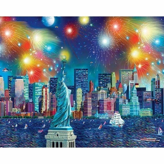 Full Drill - 5D DIY Diamond Painting Kits Dream Landscape City Picture - NEEDLEWORK KITS
