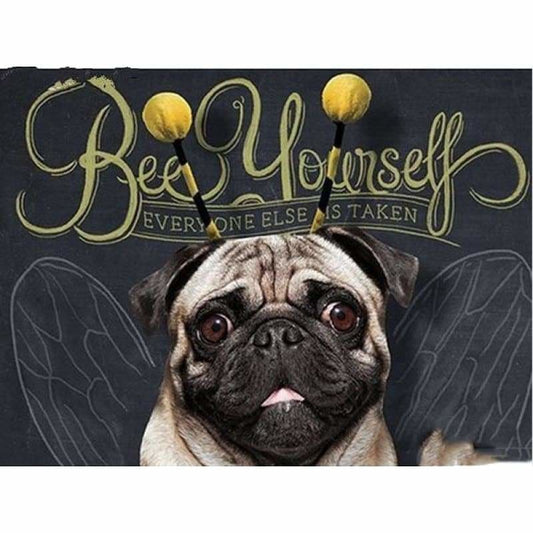 Full Drill - 5D DIY Diamond Painting Kits Pet Cute Bee Dog - NEEDLEWORK KITS