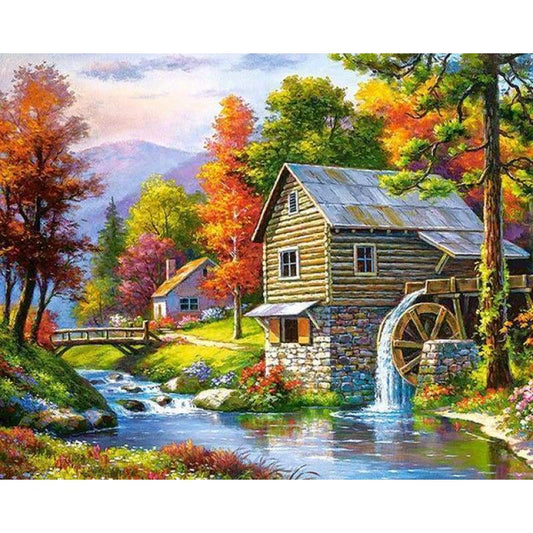 Full Drill - 5D DIY Diamond Painting Kits Autumn Village Decor House - NEEDLEWORK KITS