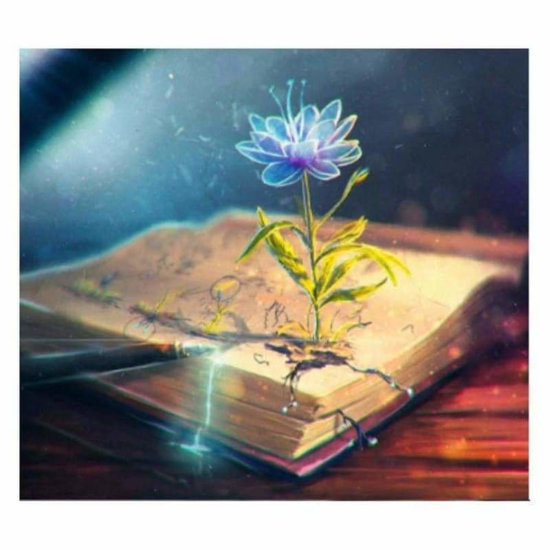 Full Drill - 5D DIY Diamond Painting Kits Fantasy Mystical Book Flower - NEEDLEWORK KITS