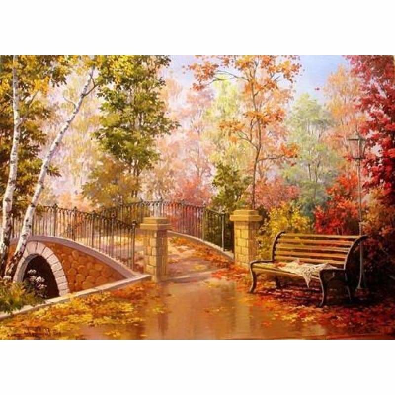 New Hot Sale Autumn Forest Bridge Full Drill - 5D Diy 