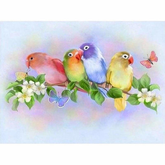 New Hot Sale Colorful Love Bird Full Drill - 5D Diy Diamond