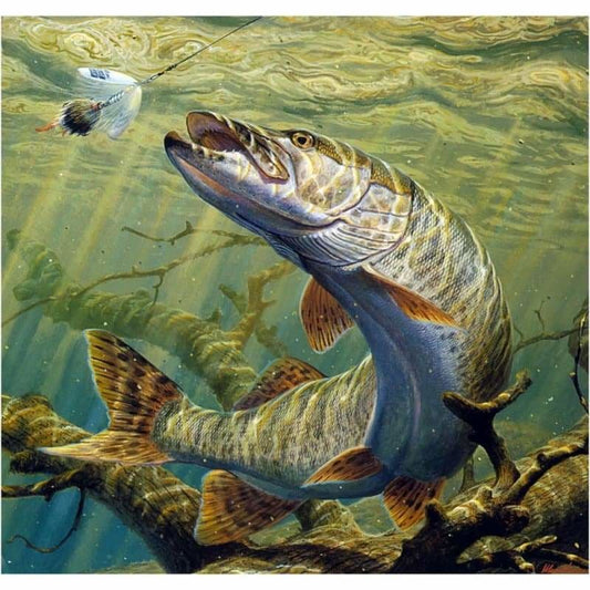 New Hot Sale Diamond Line Painting Big Fish Diamond Painting