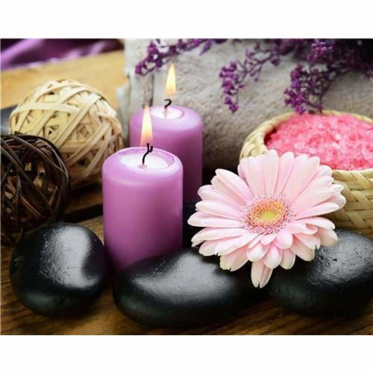 New Hot Sale Flower Orchid Stone Candle Full Drill - 5D Diy