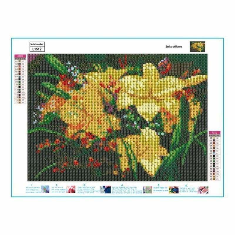 New Hot Sale Full Drill - 5D Diy Diamond Painting Flowers 