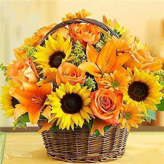 New Hot Sale Gift Card Yellow Sunflower Full Drill - 5D Diy 