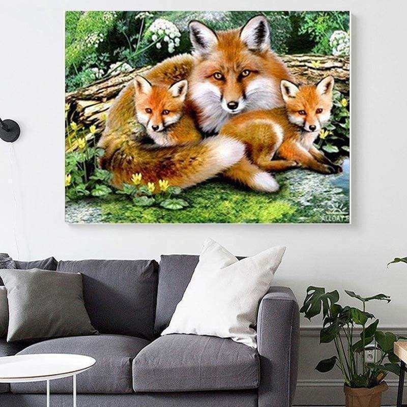 New Hot Sale Mosaic Painting Home Decor Fox DIY Diamond 