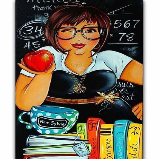 New Hot Sale Square Drill Cartoon Fat Woman Full Drill - 5D