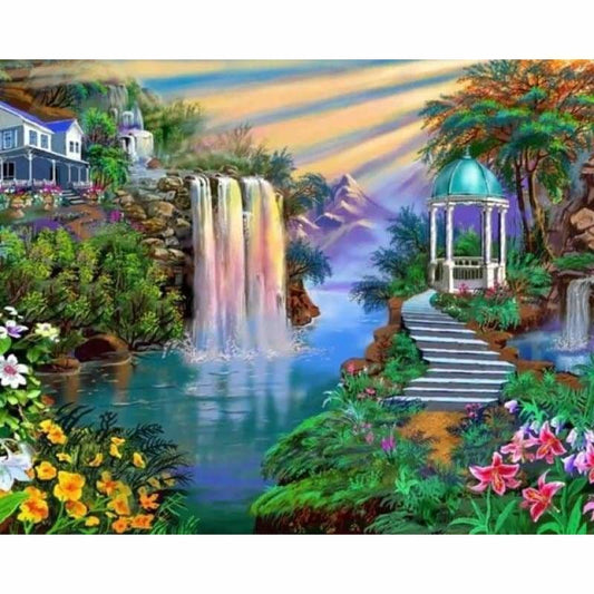New Hot Sale Wall Decor Landscape Waterfalls Nature Full