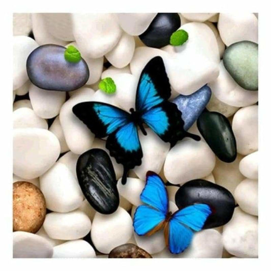 New Wall Decoration Blue Butterflys Full Drill - 5D Diy