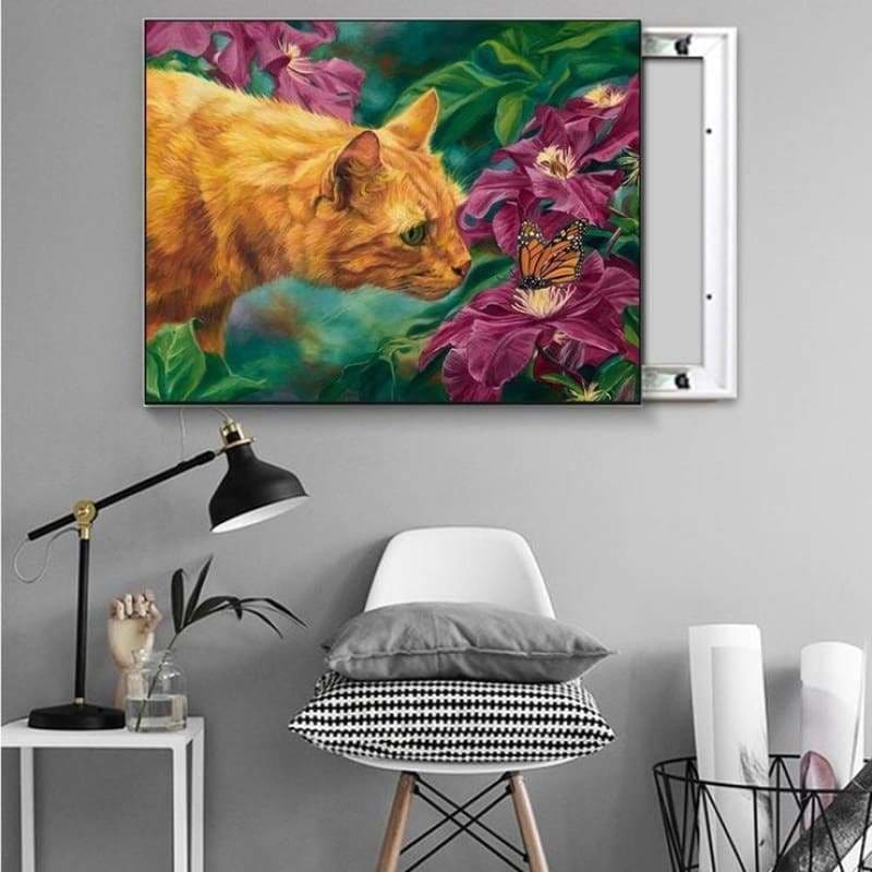 Oil Painting Style Cat Full Drill - 5D Diy Diamond Painting 