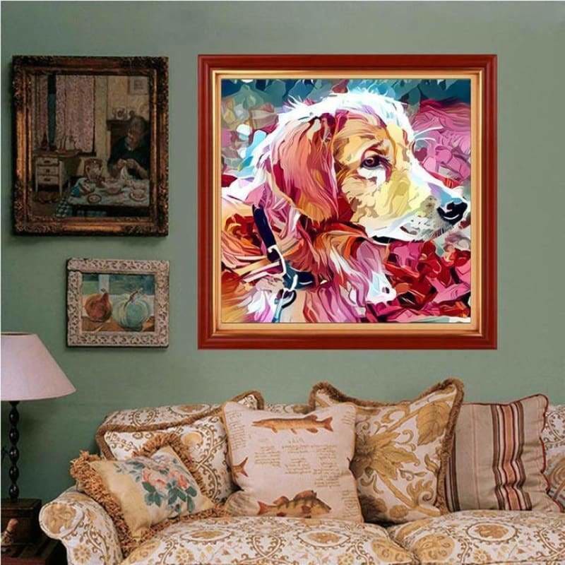 Oil Painting Style Pet Dog Diy Full Drill - 5D Full Diamond 