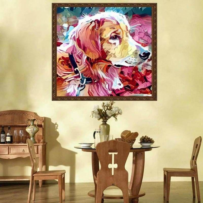 Oil Painting Style Pet Dog Diy Full Drill - 5D Full Diamond 